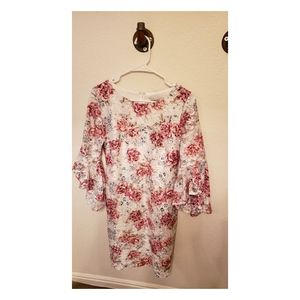 Fitted Lace Floral Dress